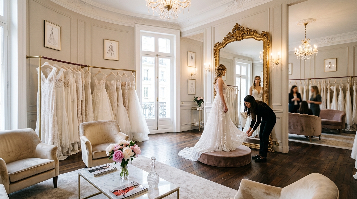 Interior del Atelier Alma Nupcial